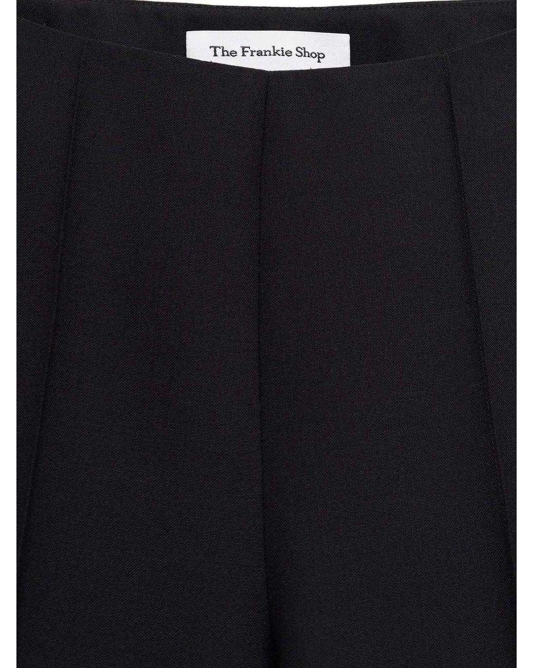Frankie Shop Black Pintuck Flared Trousers