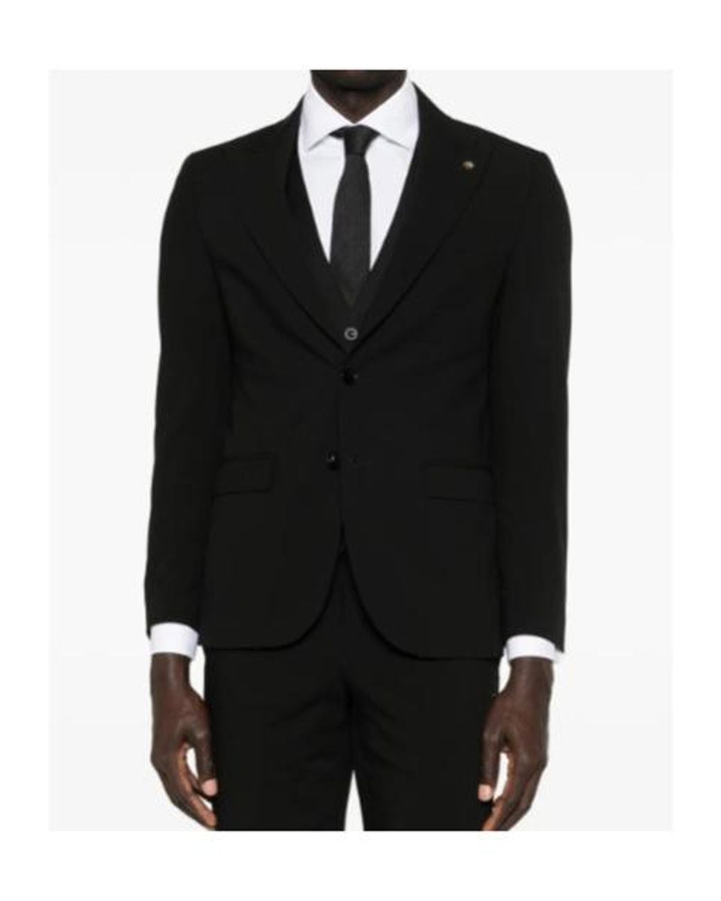 Tagliatore Black Vest With Patch Pockets for men