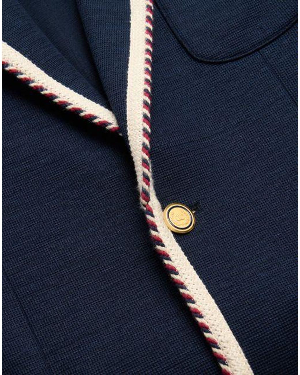 Valentino Blue Single-Breasted Straight-Hem Blazer for men