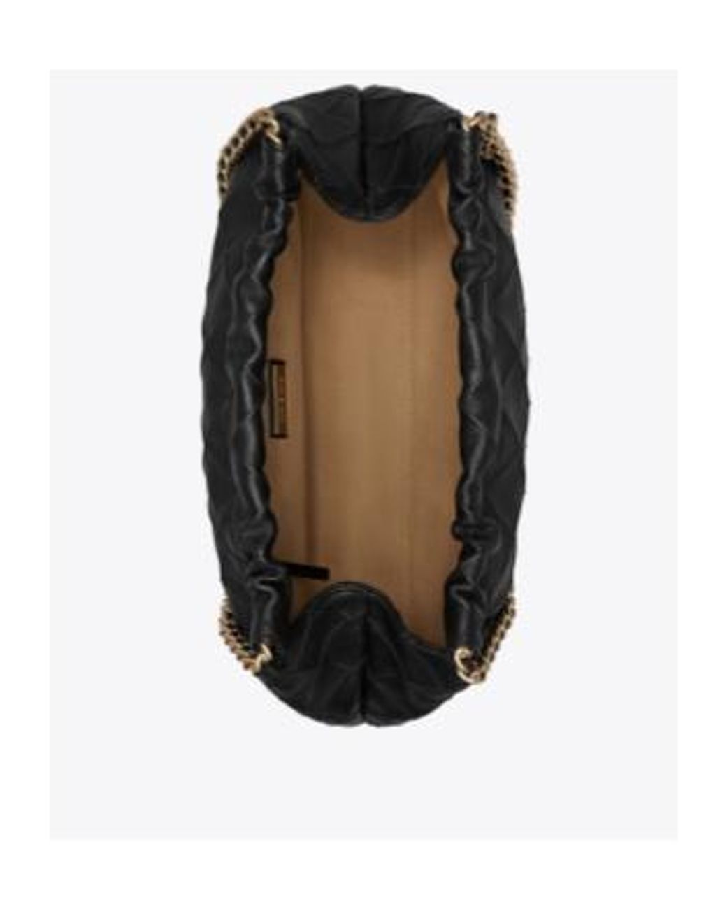 Tory Burch Black Fleming Soft Drawstring Tote Bag