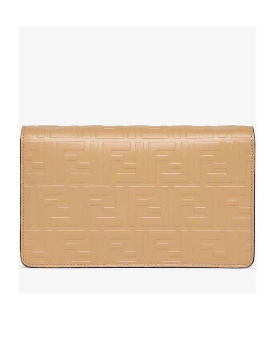 Fendi Metallic Logo Plaque Chain Linked Wallet