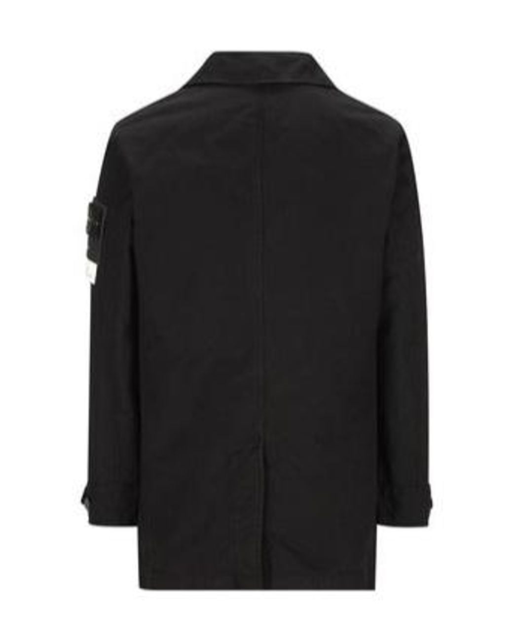 Stone Island Black Logo Patch Padded Jacket for men