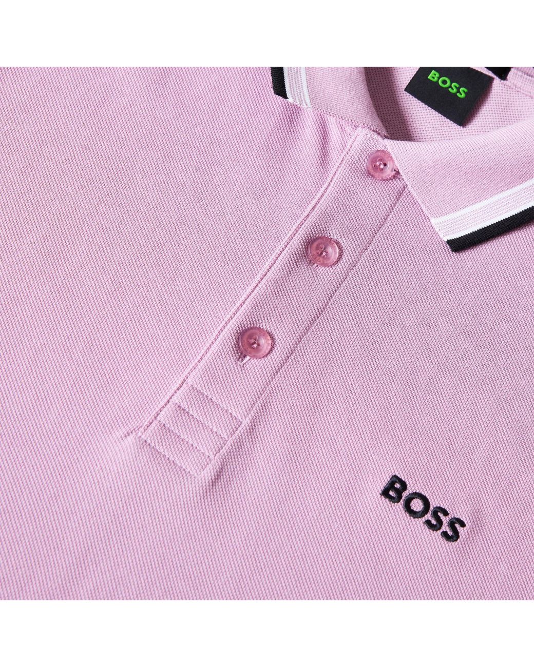 Boss Pink Solid Color Polo Shirt for men