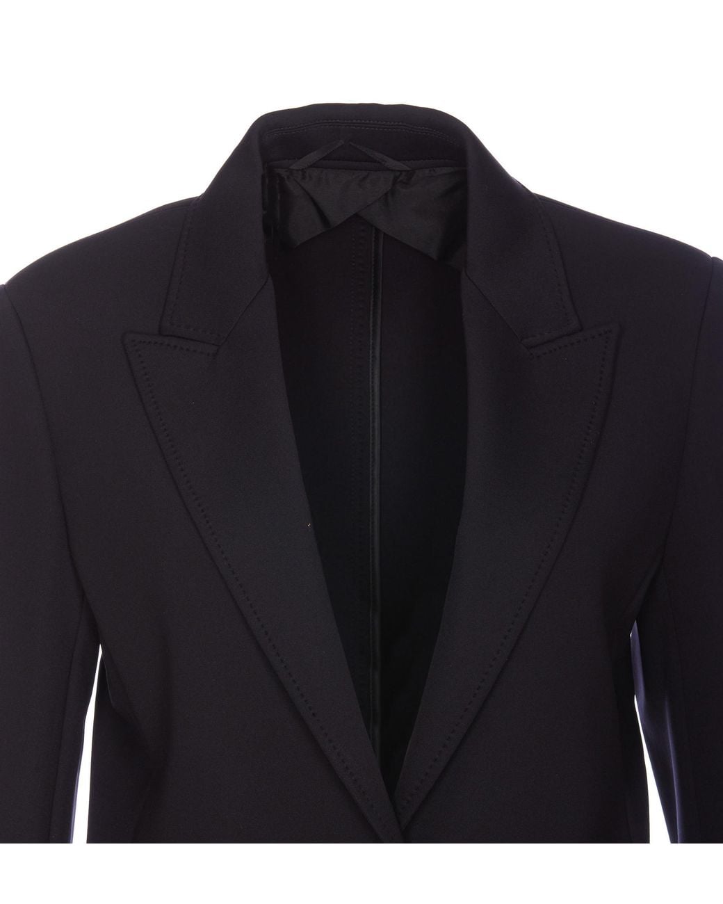 Max Mara Blue Studio Single-Breasted Long-Sleeved Jacket