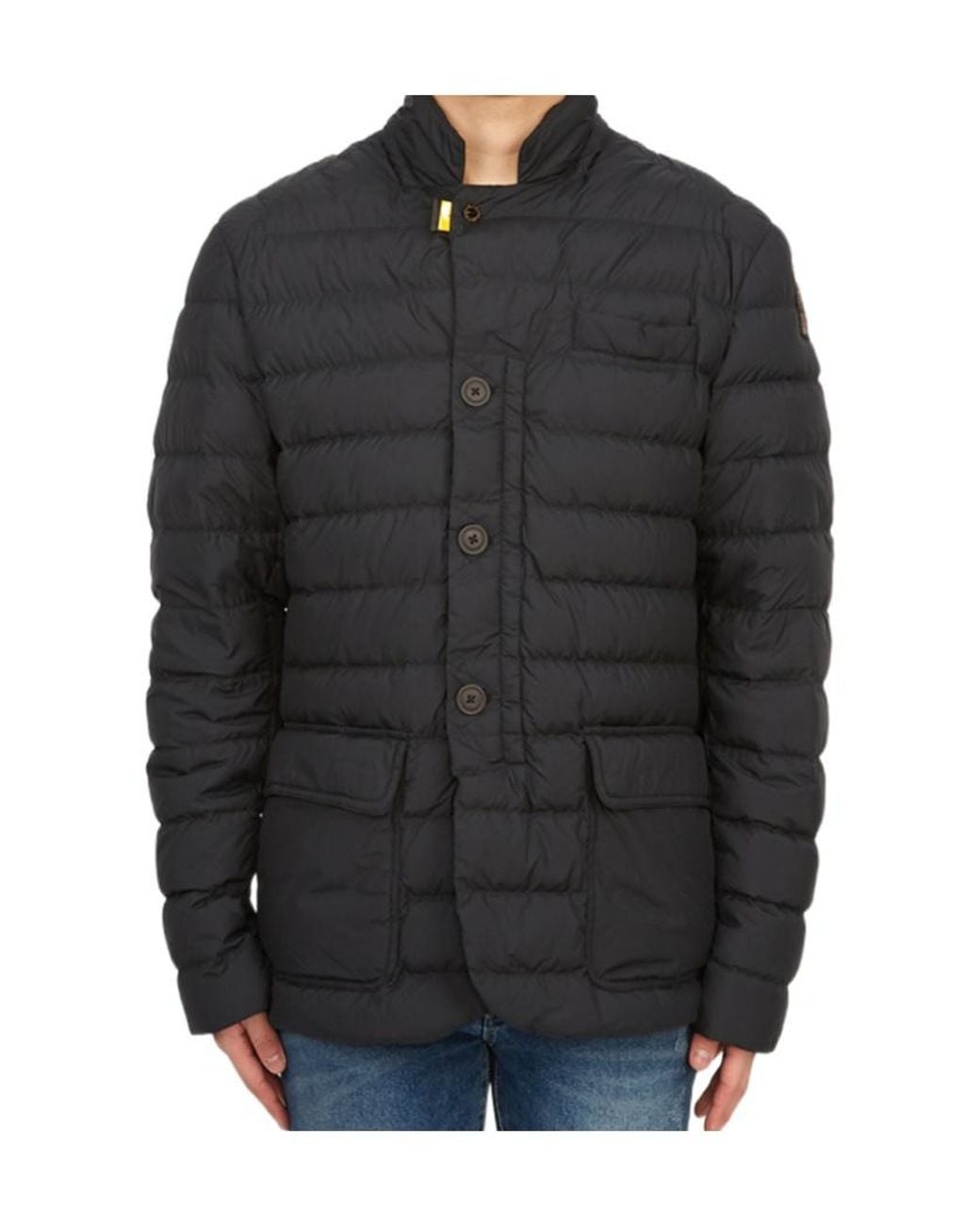 Parajumpers Black High-Neck Long-Sleeve Down Jacket for men