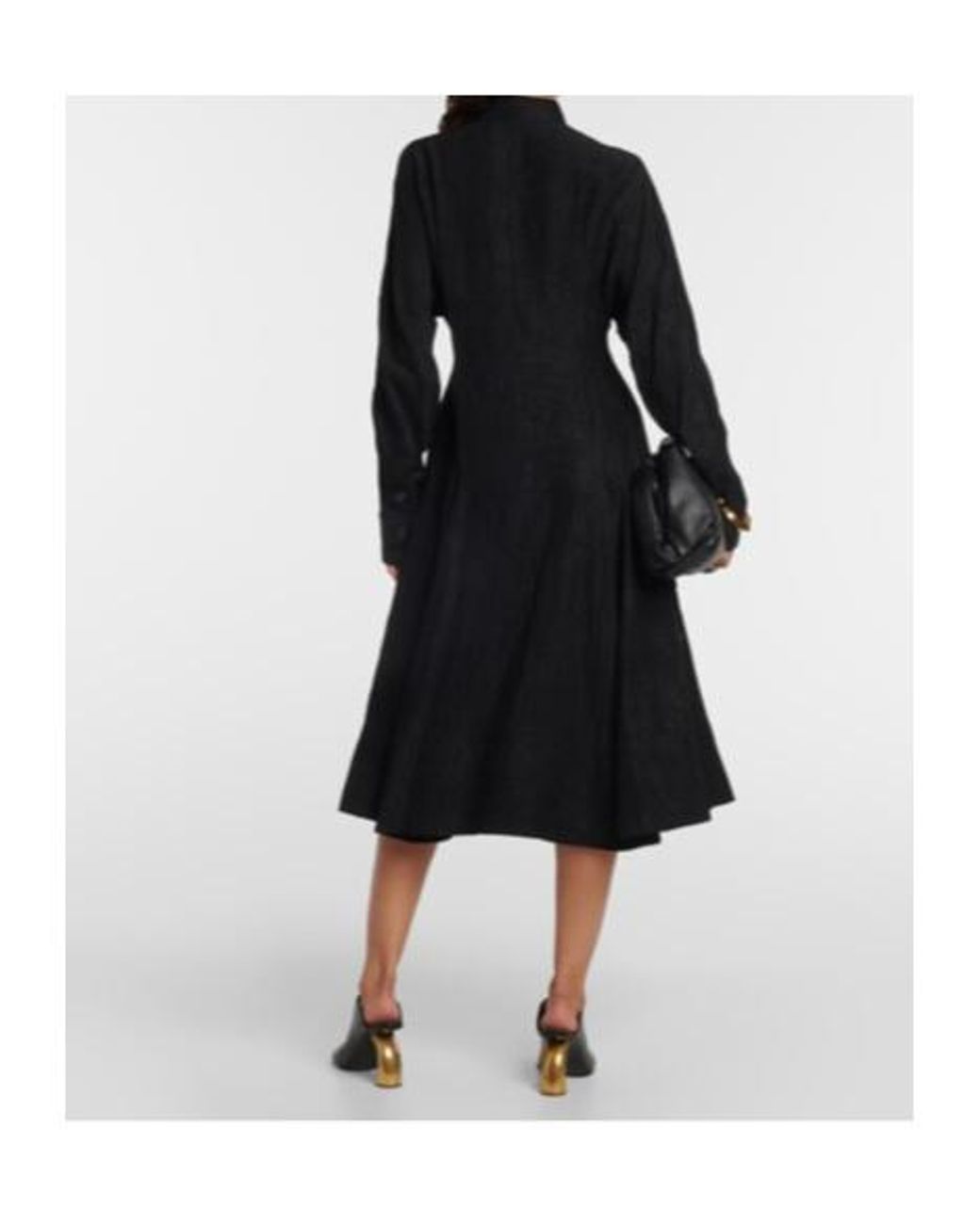 Proenza Schouler Black Satin Midi Dress
