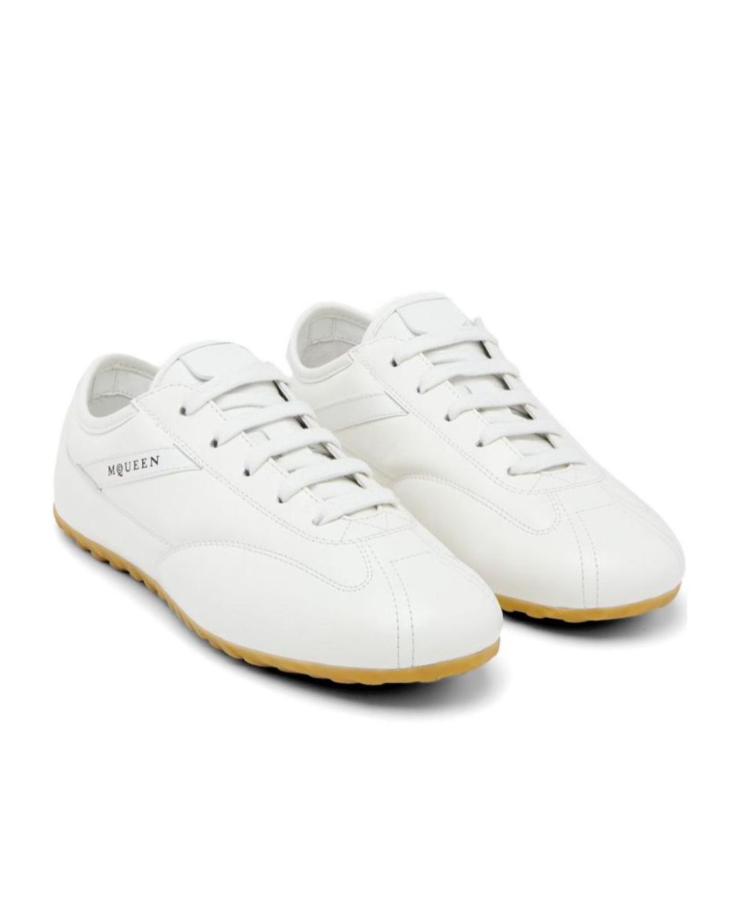 McQueen White Lace-Up Sneakers for men