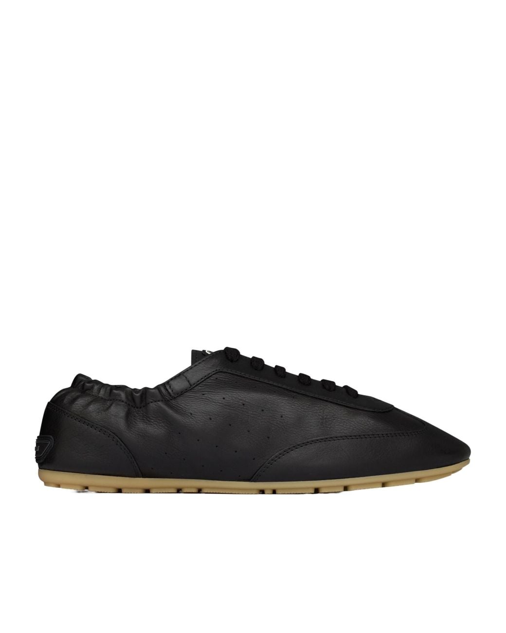 Saint Laurent Black "Lewis" Leather Sneakers for men