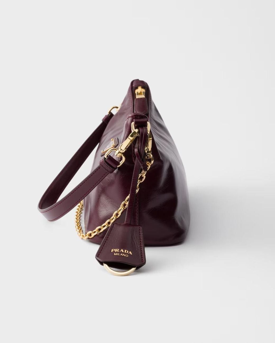 Prada Purple Leather Shoulder Bag