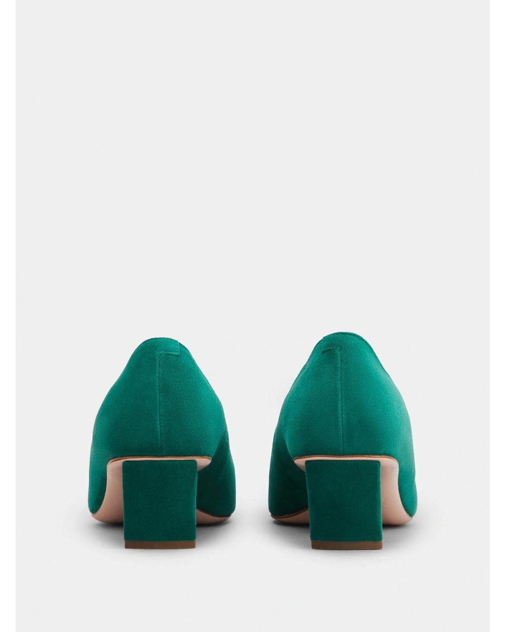 Roger Vivier Green Square Buckle High Heels