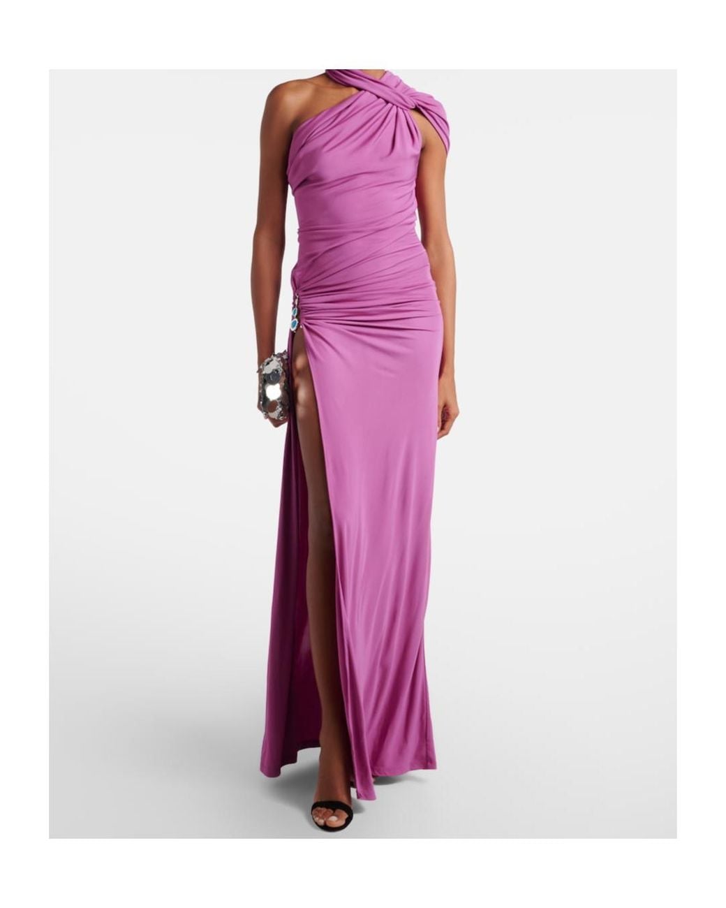 Christopher Esber Pink Elegant Ruched Knit Dress