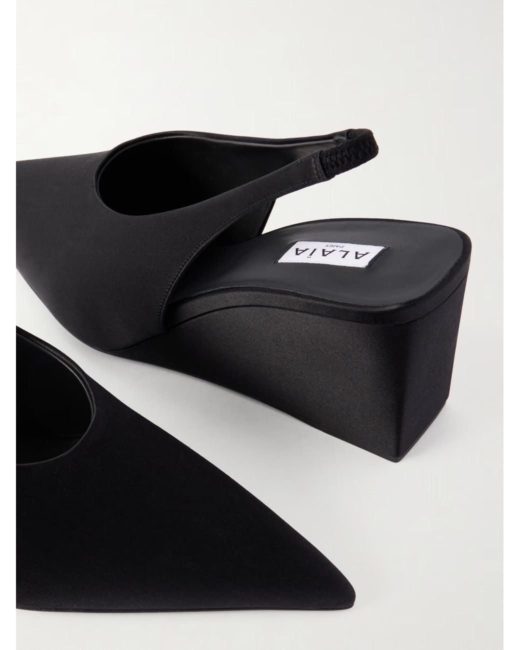 Alaïa Blue Cube 75 Wedge Sandals