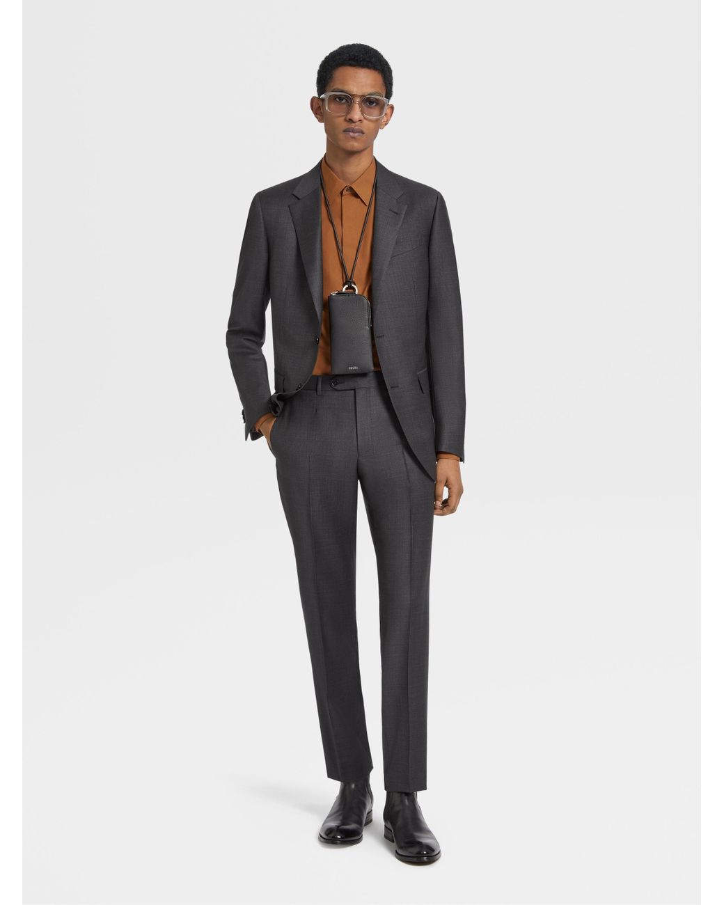 Zegna Black Trofeo Single-Breasted Suit for men
