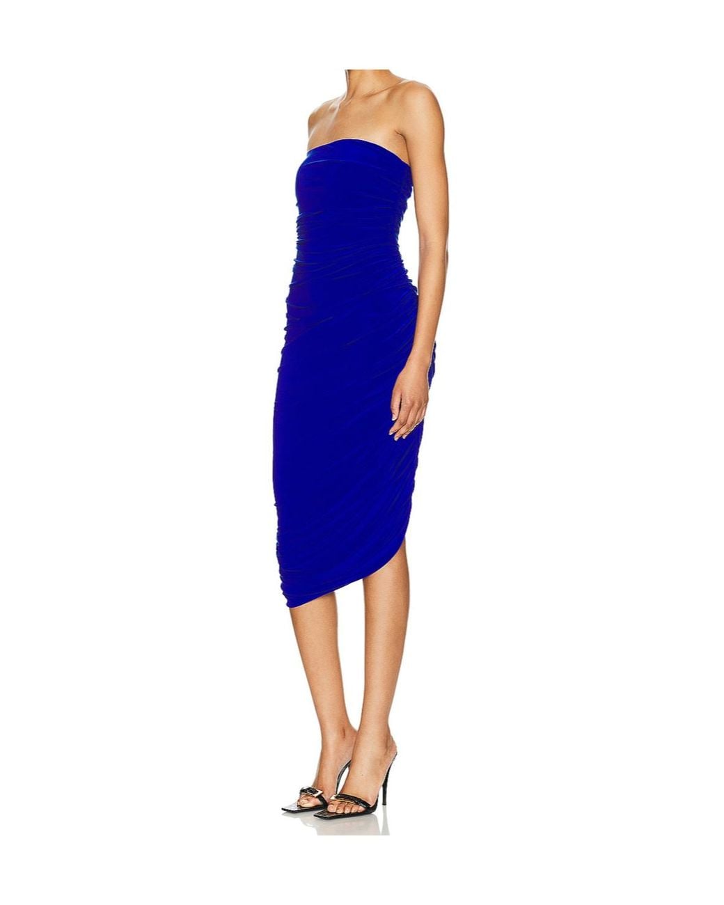 Norma Kamali Blue One Shoulder Dress