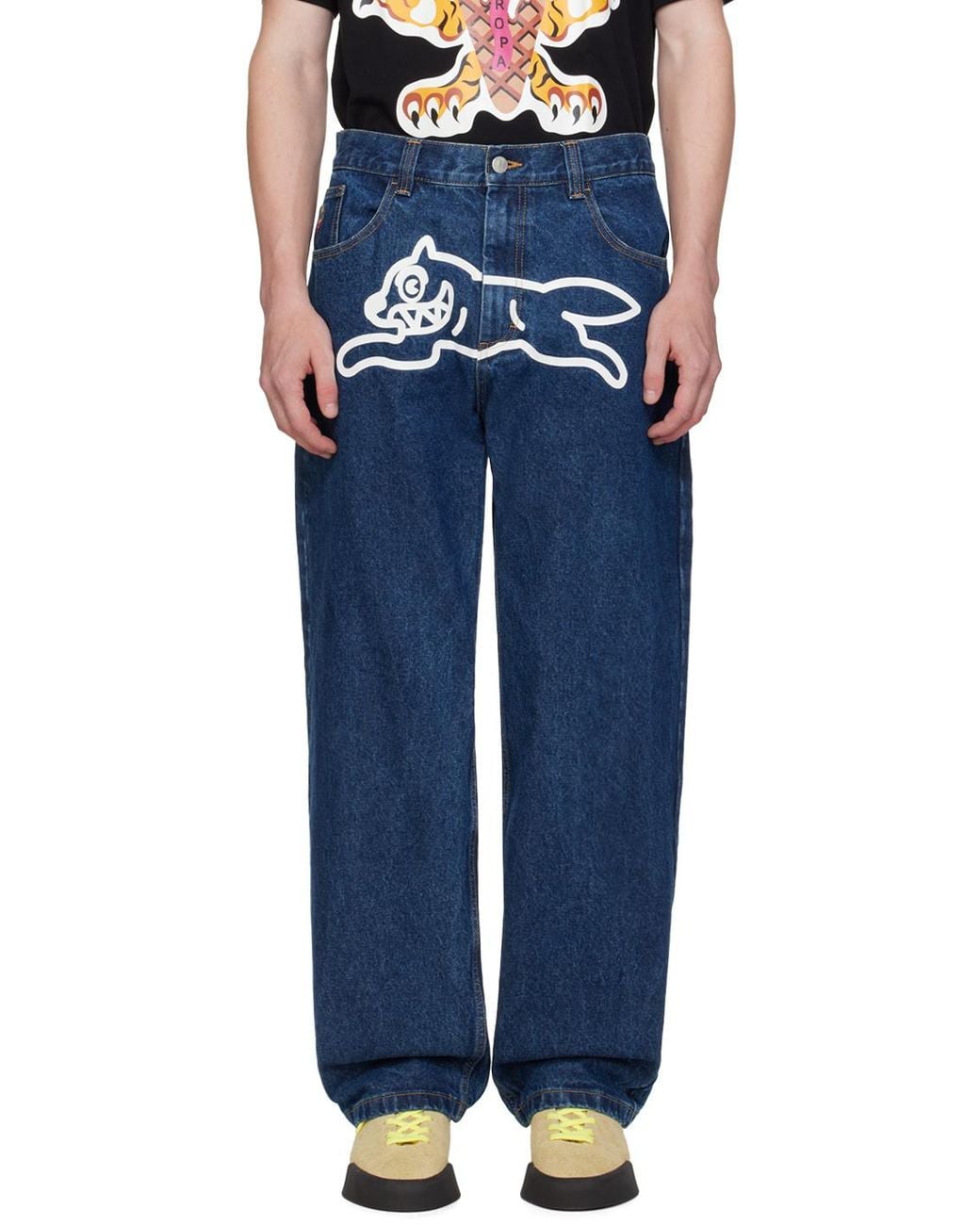 ICECREAM Blue Running Dog Double Scoop Jeans for men