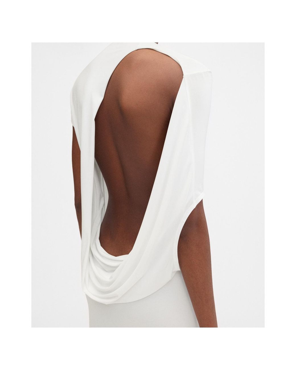 Jacquemus White Drape Detailed Dress