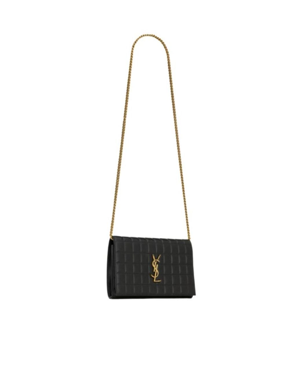 Saint Laurent White Cassandre Matelassé Carre Crossbody Bag