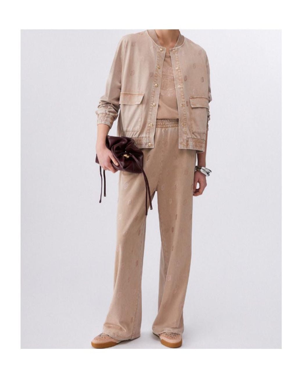 Liu Jo Natural Embellished Trousers