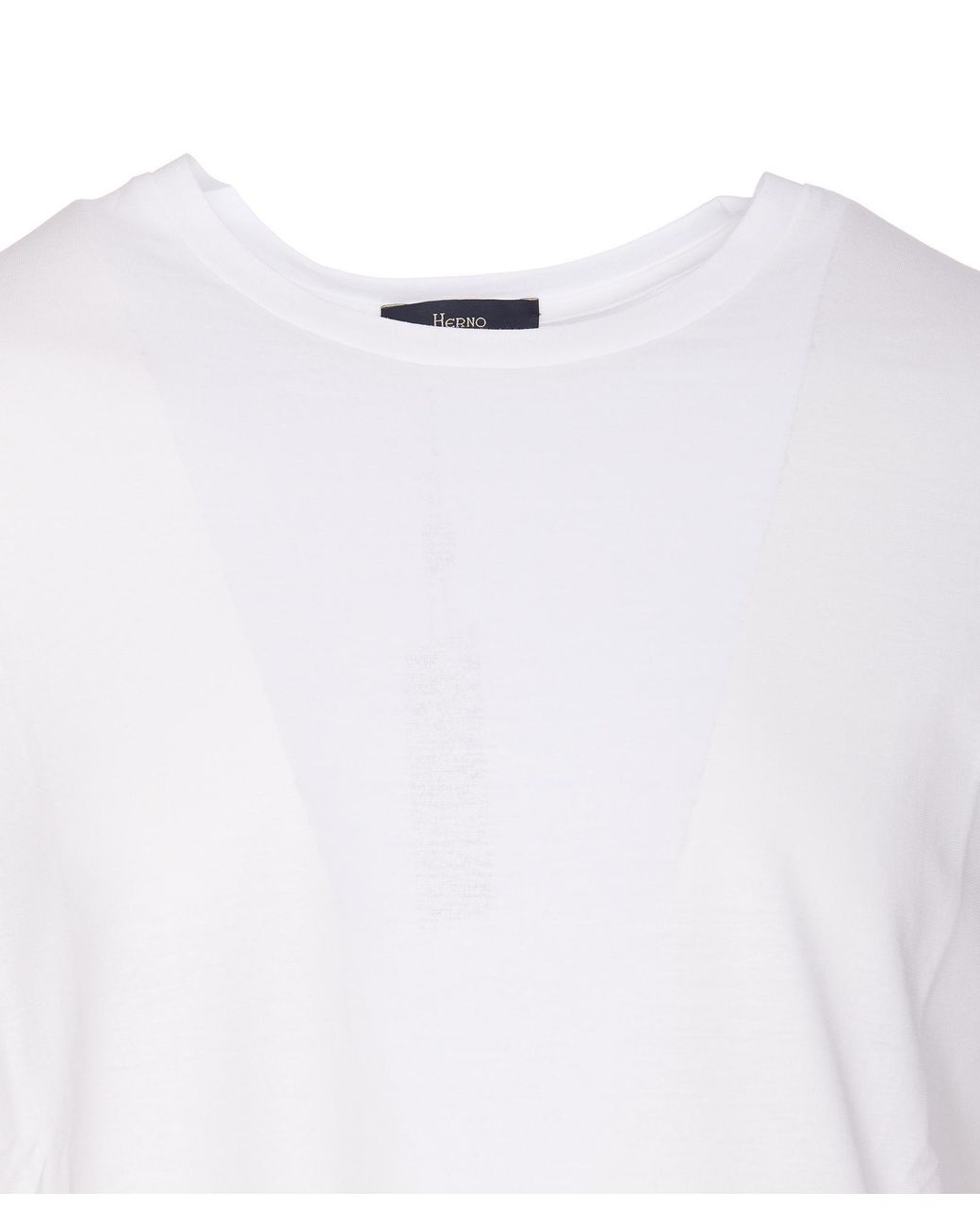 Herno White Stretch Jersey Crew Neck T-Shirt for men