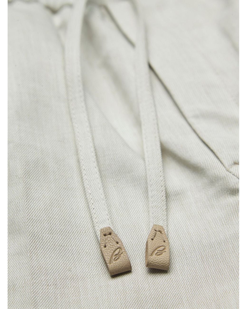 Brioni Gray Pleated Drawstring Shorts for men