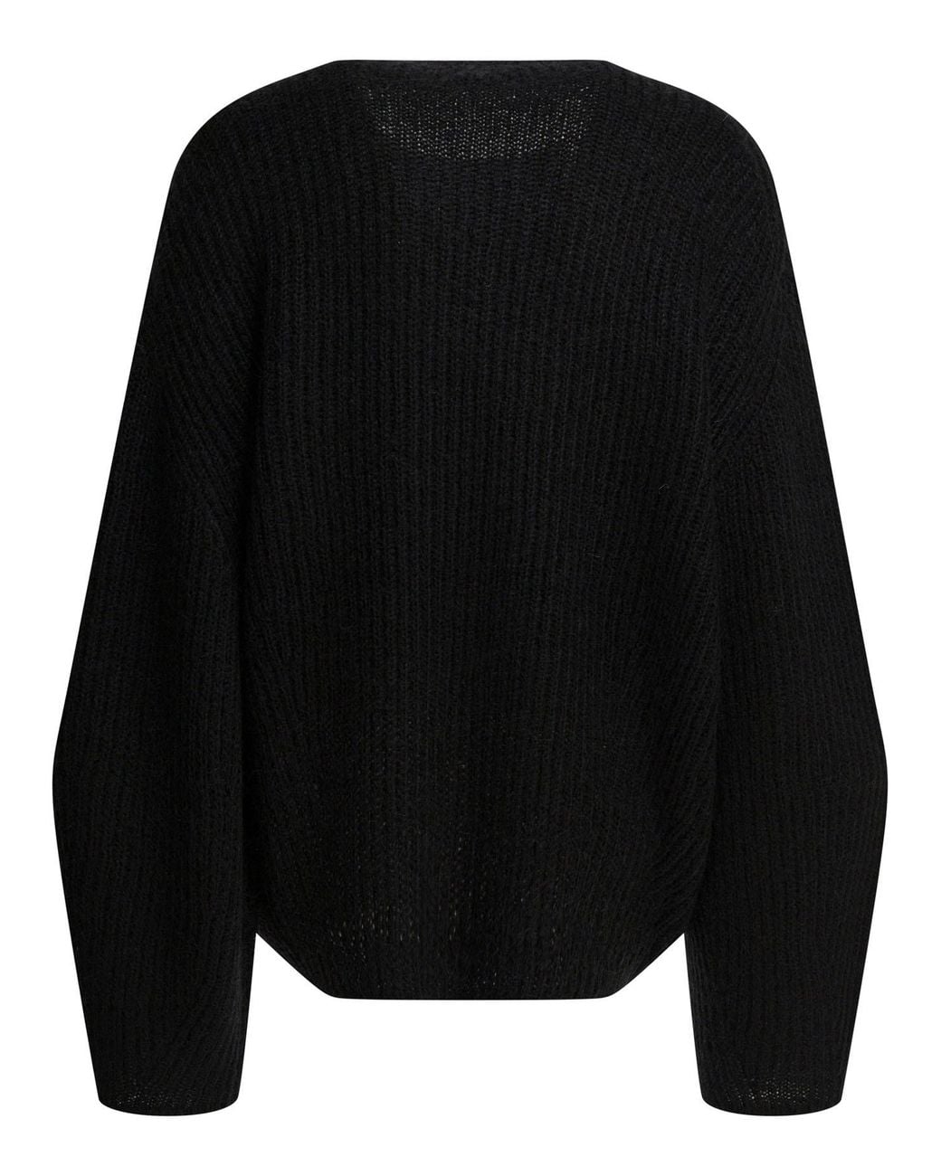 Totême Black Totême Crewneck Ribbed Jumper