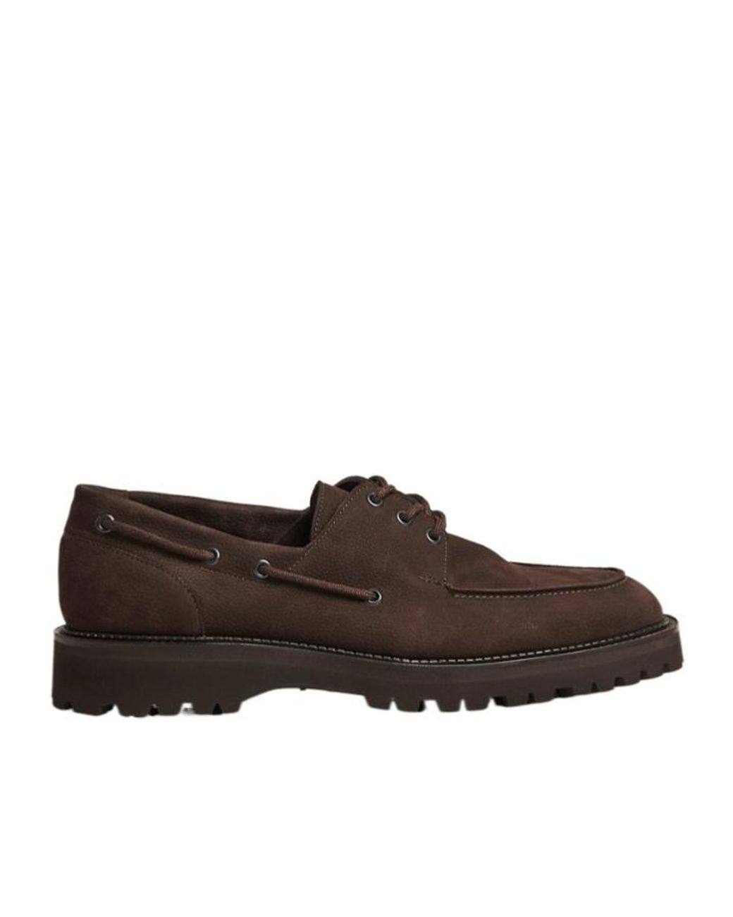 John Lobb Brown Lace-Up Boat Shoes for men