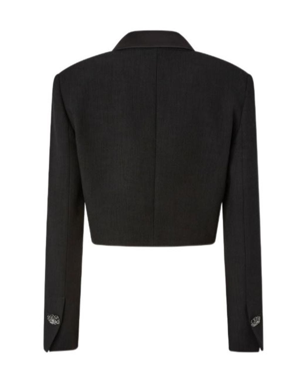 Pinko Black Shawl Lapel Cropped Jacket