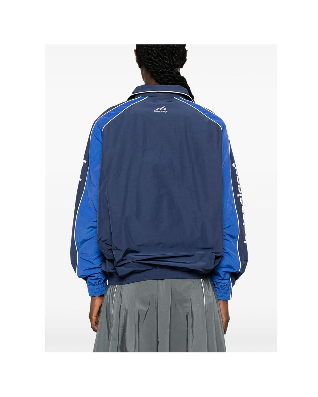 Balenciaga Blue Techwear Zip-Up Jacket
