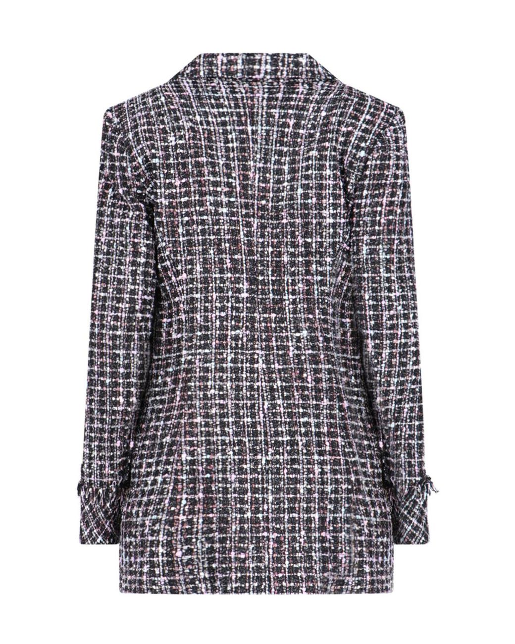 Balmain Black Single Breasted Tweed Jacket