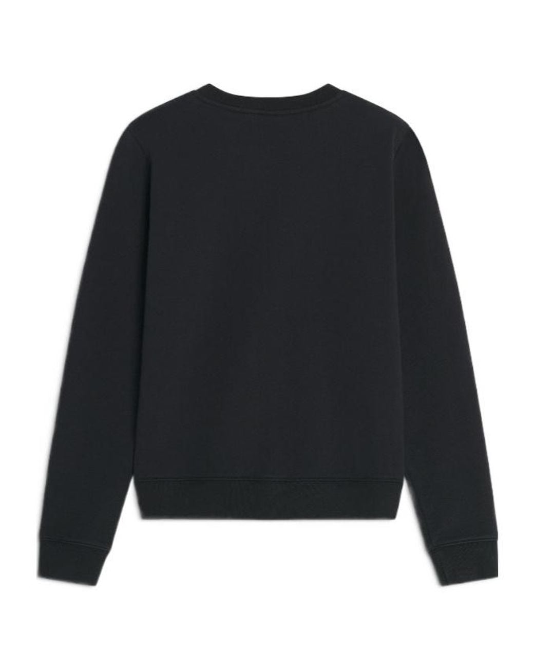 Maison Kitsuné Black Maison Kitsuné Logo-Patch Crewneck Sweatshirt