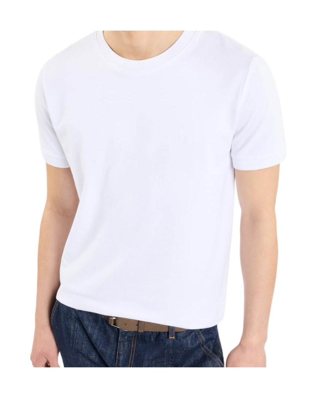 Fay White Piqué T-Shirt for men