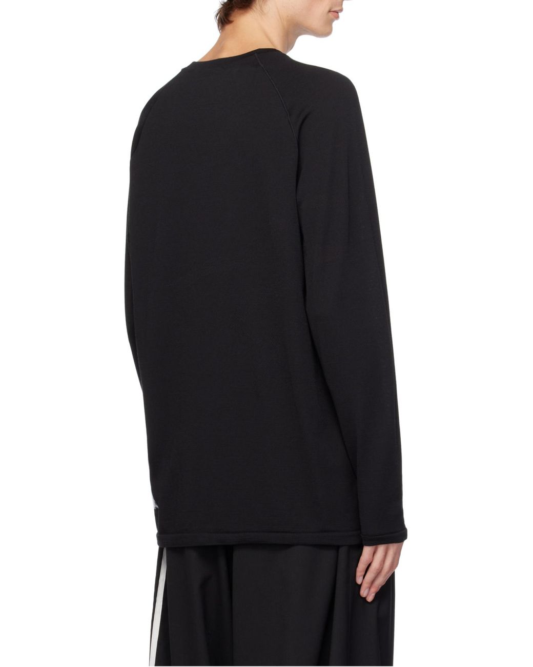 Y-3 Black M Run Knit Long-Sleeved Sweater for men
