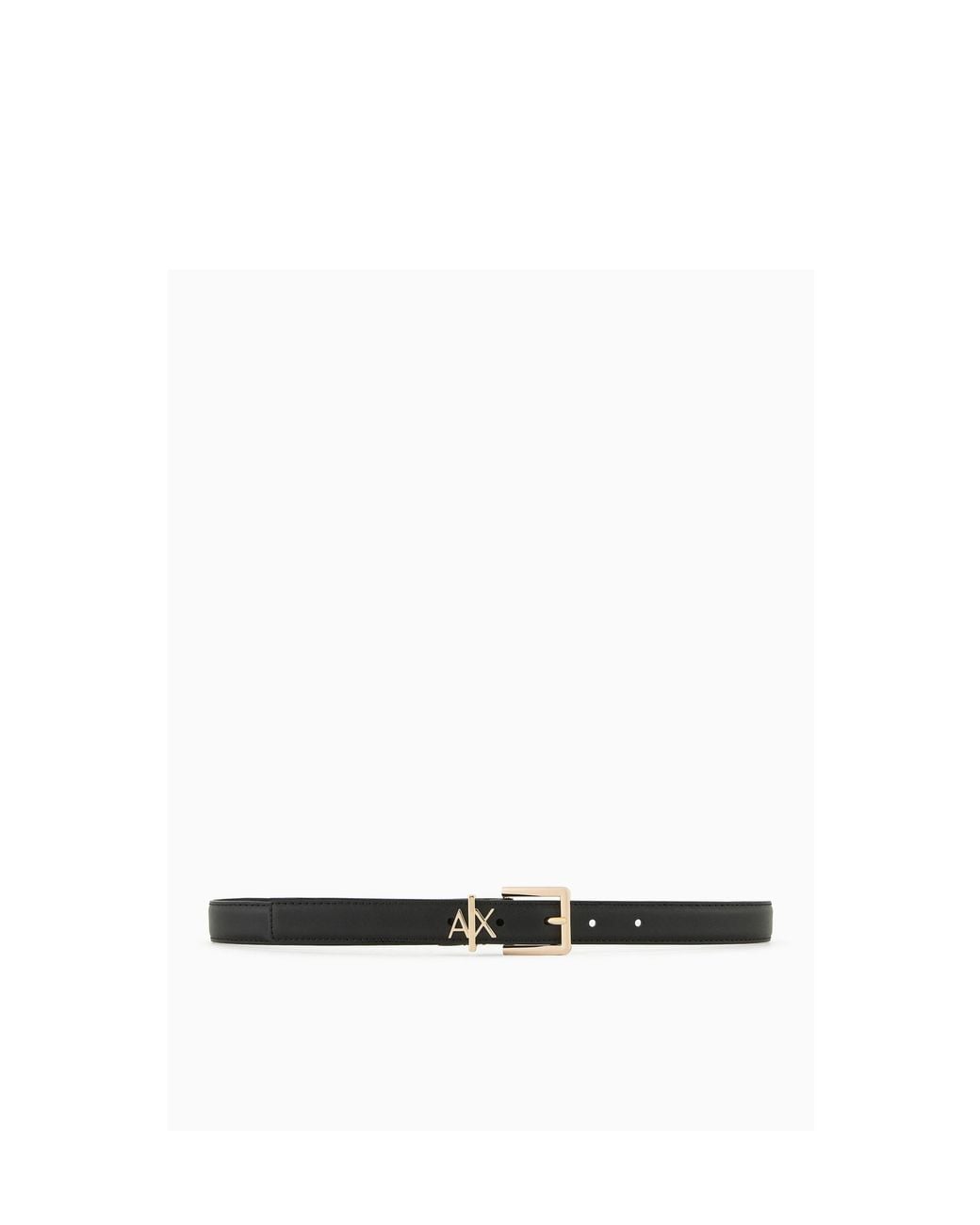 ARMANI EXCHANGE White Leather Belt