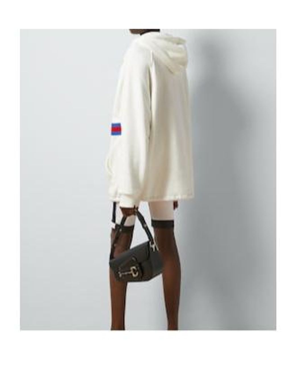 Gucci White Cotton Jersey Sweatshirt With Web