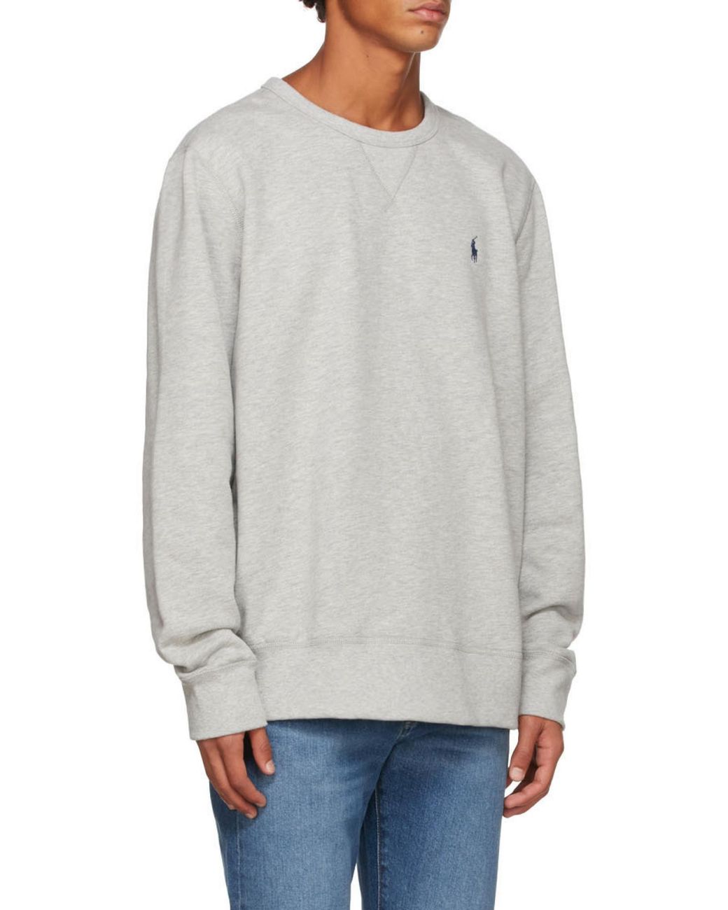 Polo Ralph Lauren White Logo Embroidered Sweatshirt for men