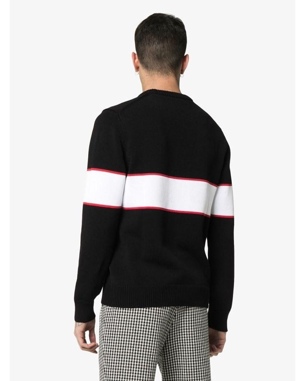 Givenchy Black Upside Down Logo Cotton Sweater for men