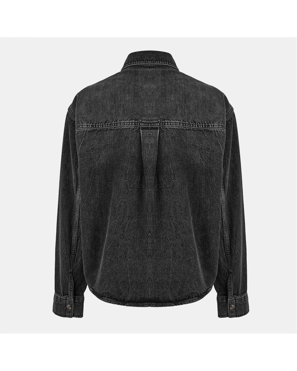 Anine Bing Black Lapel Long-Sleeved Denim Jacket