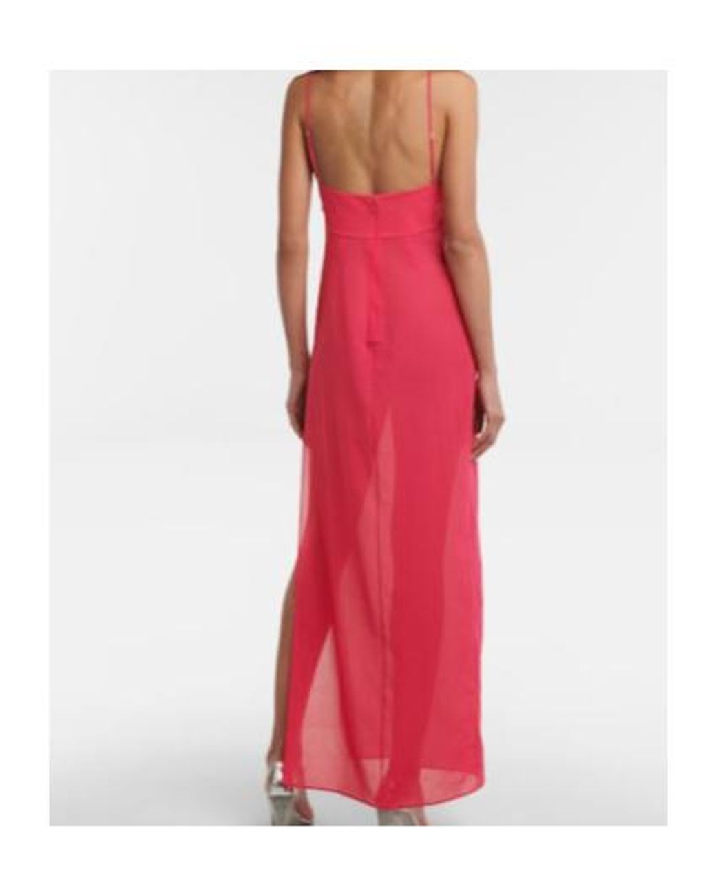 Nensi Dojaka Red Cutout Halterneck Maxi Dress