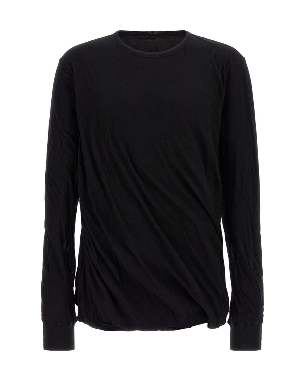 Rick Owens Black Jumbo Double Ls T' T-Shirt for men