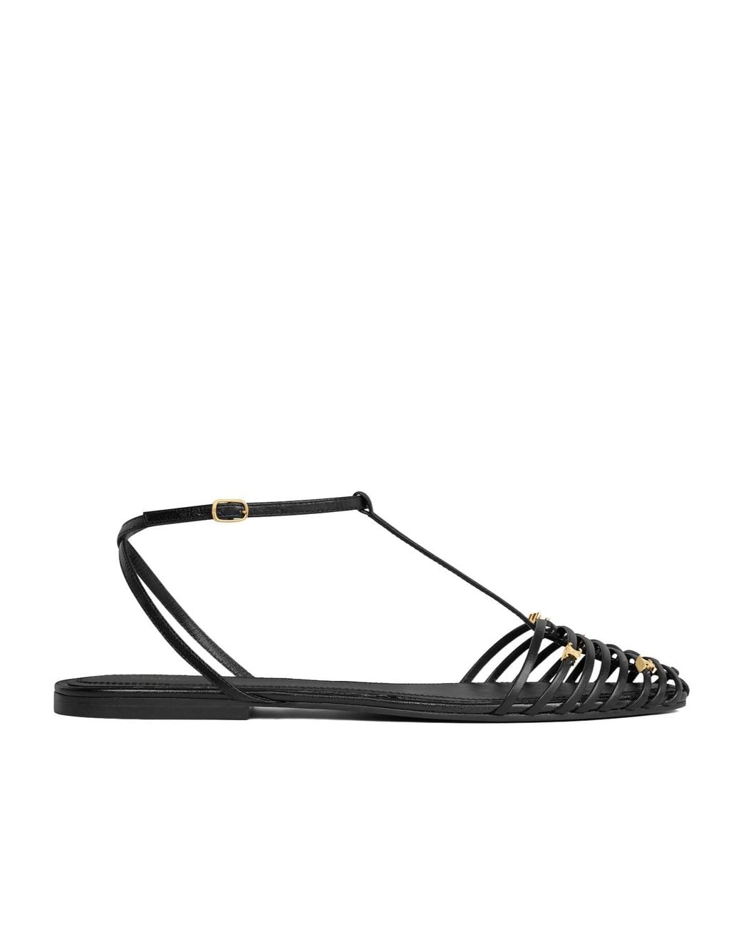 Céline Metallic Cage Flat Sandal