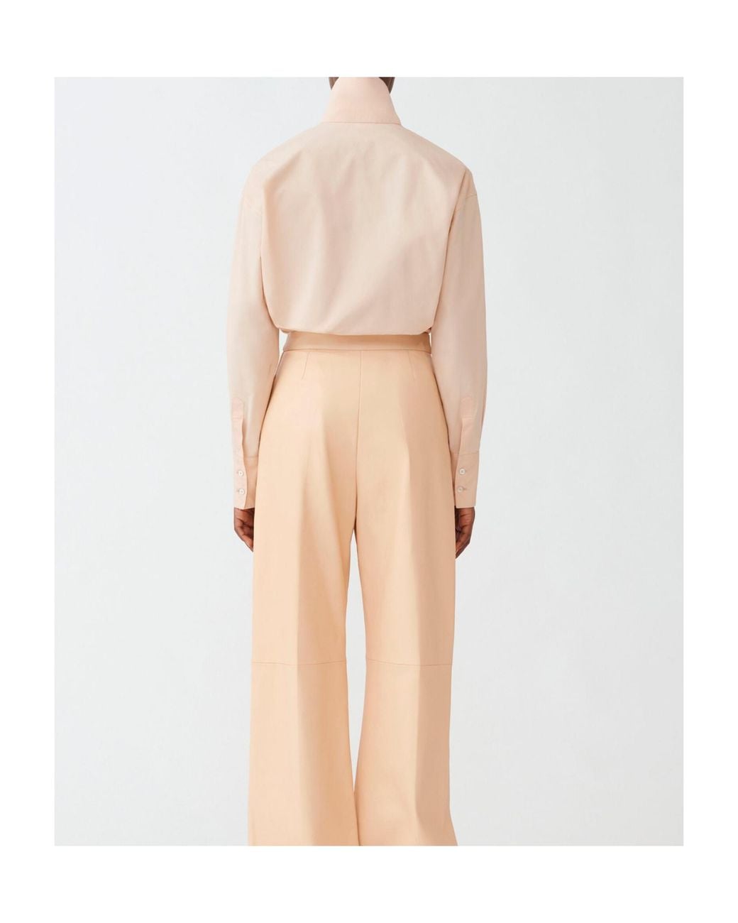 Fabiana Filippi Natural High-Necked Long-Sleeved Shirt