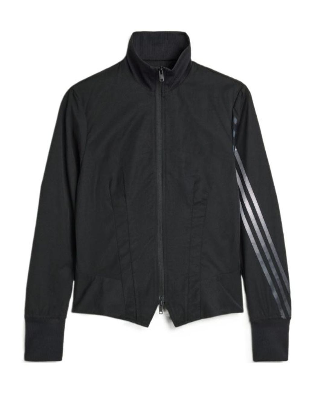 Y-3 Black Logo Stripe Zip-Up Jacket
