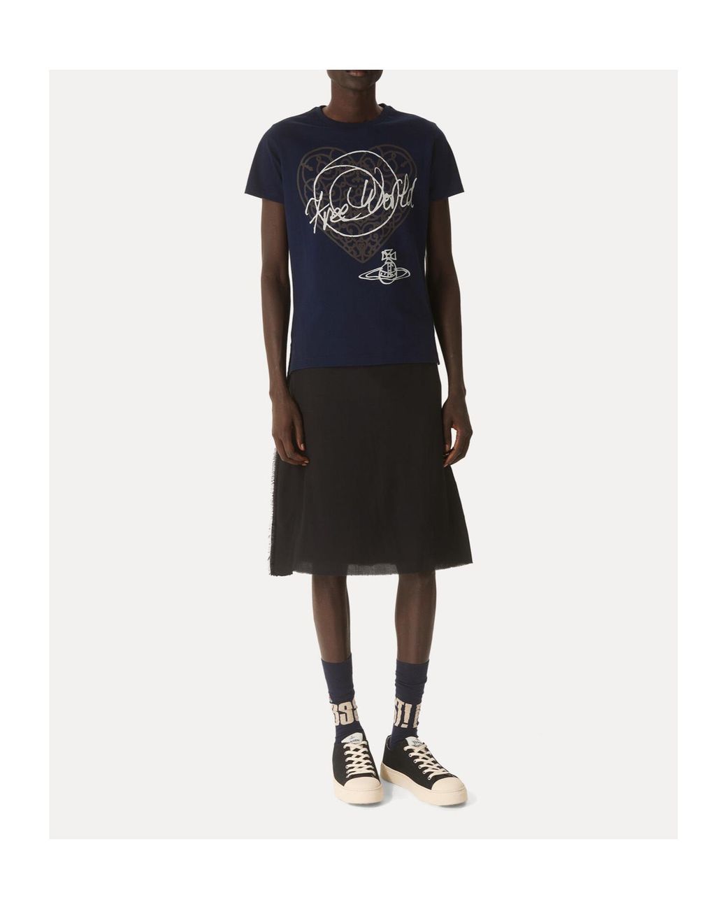 Vivienne Westwood Blue Free World-Heart Peru T-Shirt for men