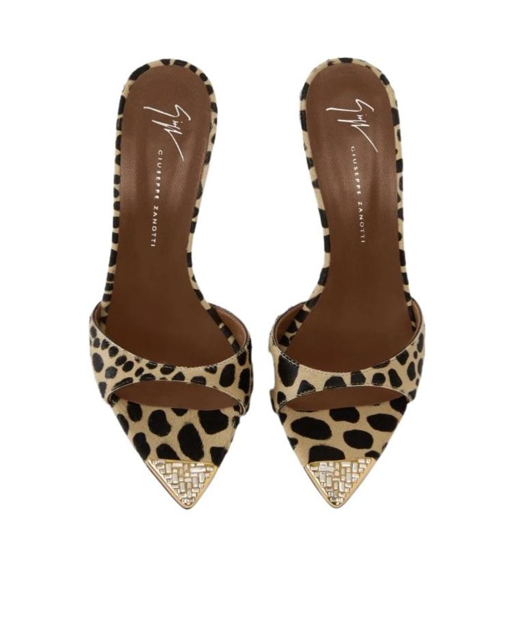 Giuseppe Zanotti Metallic Intriigo Savage Embellished Mules