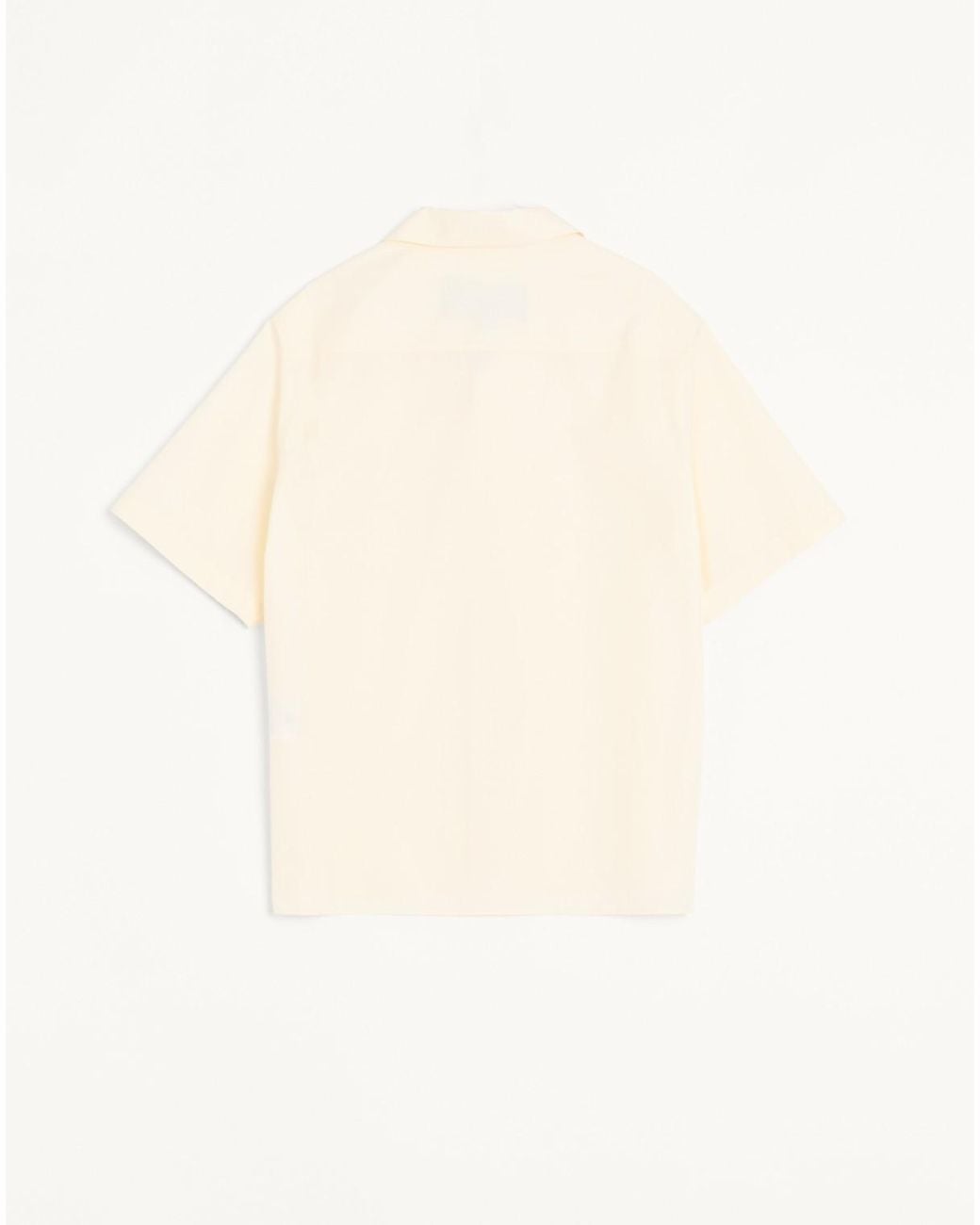 Valentino Natural Collared Short-Sleeved Shirt for men
