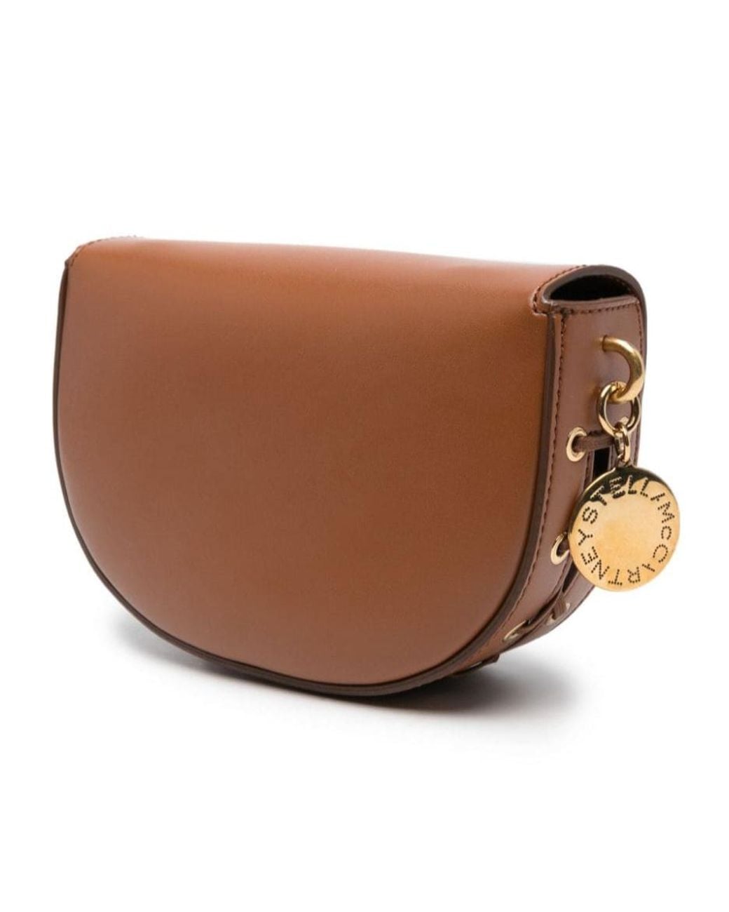 Stella McCartney Brown Frayme Whipstitch Small Shoulder Bag