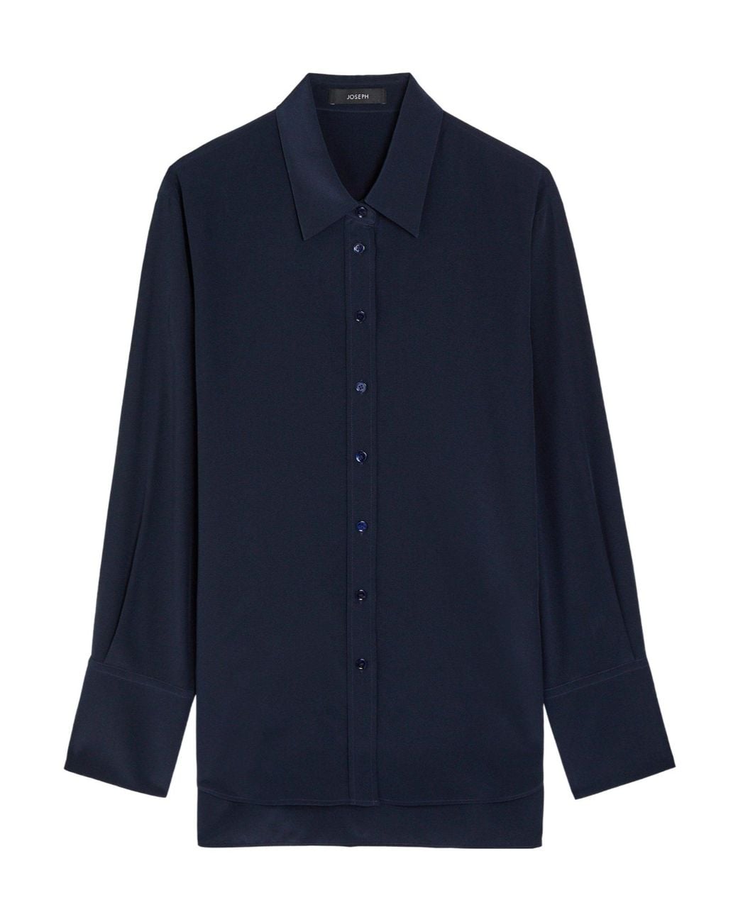 Joseph Blue Pointed Collar Long-Sleeved Shirt