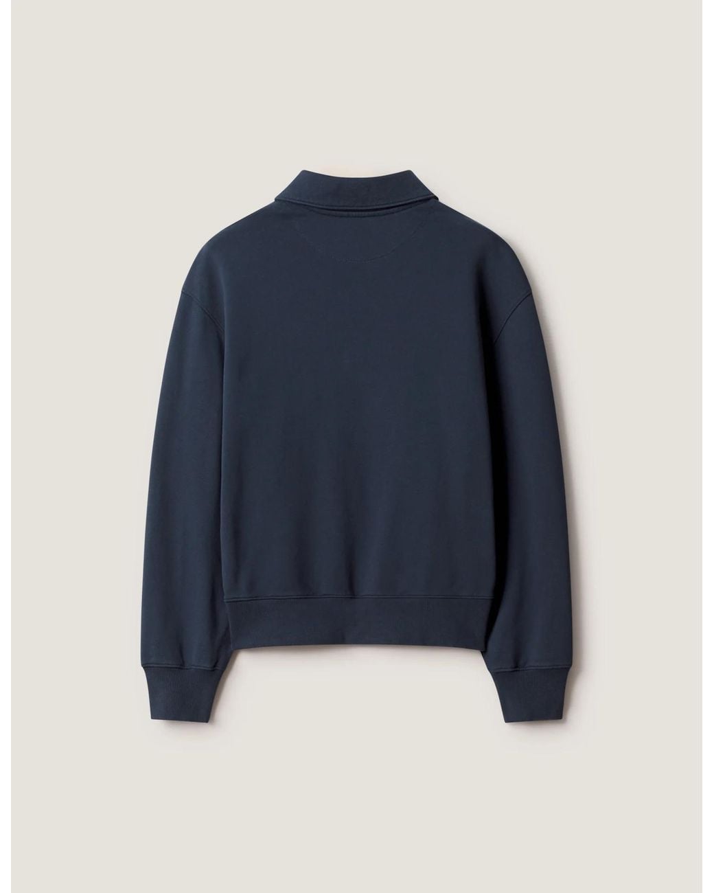 Maison Kitsuné Blue Maison Kitsuné Profile Fox Zip Polo Sweatshirt for men