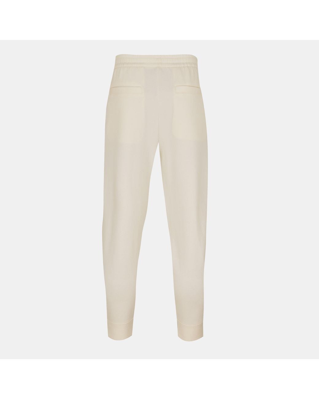 Emporio Armani Natural Fashionable Cuffed Woven Jogger Pants for men