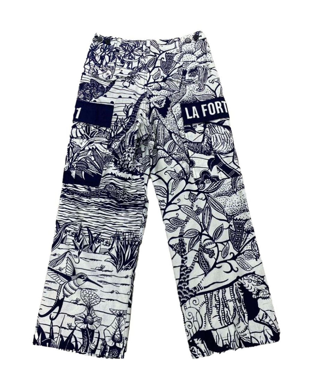 Dior Blue Logo Logo Casual Pants